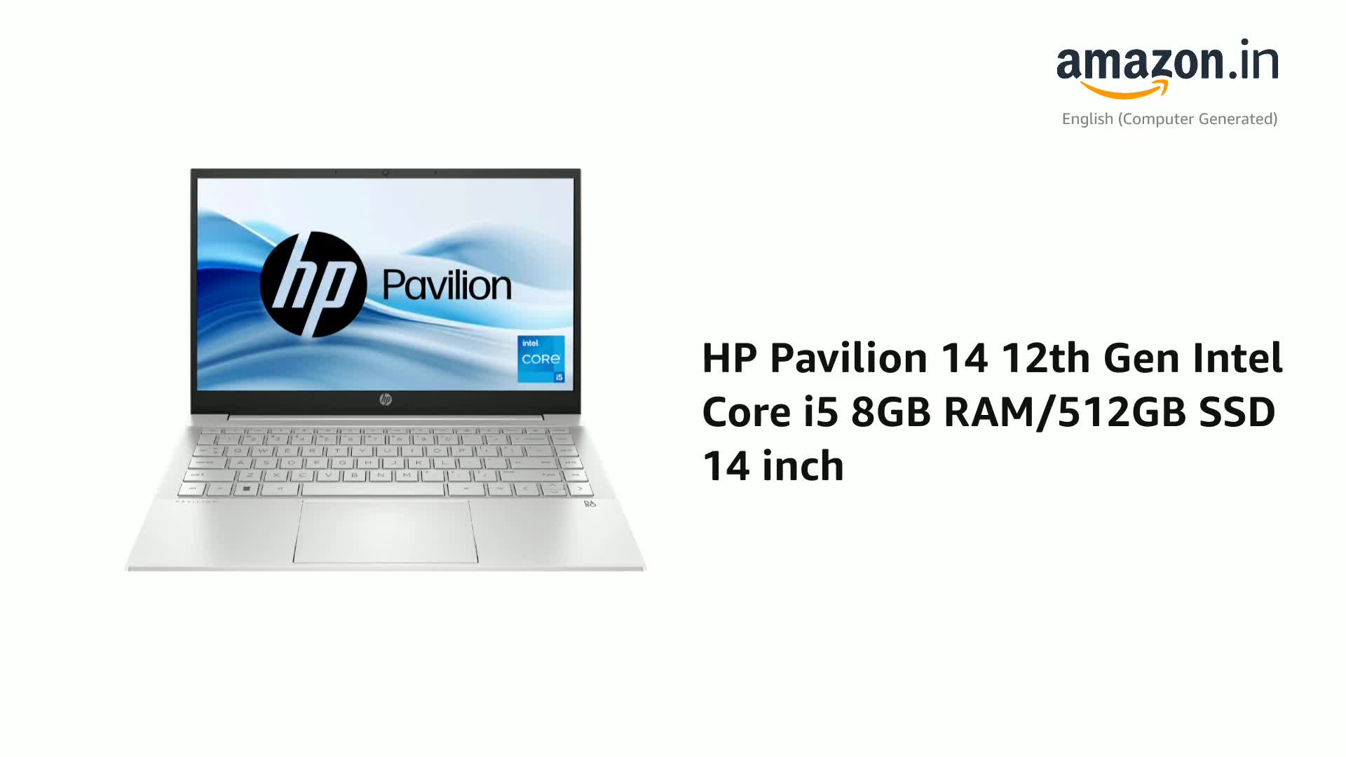 HP Pavilion, 12th Gen Intel Core i5-1235U Laptop (8GB DDR4, 512GB